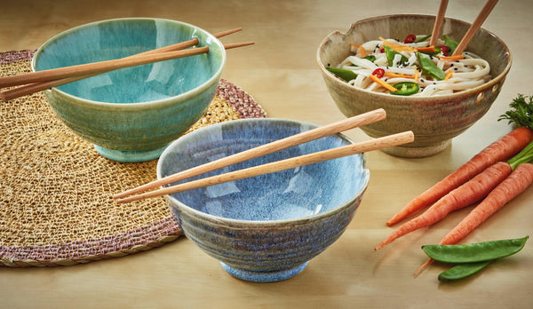 Akira Noodle Bowl Blue Stoneware Everyday