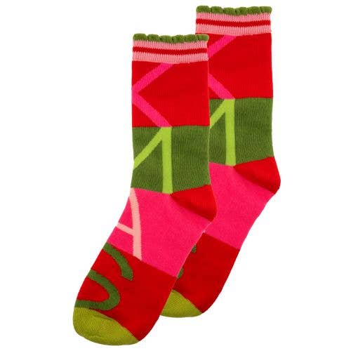 Holiday Socks: Feliz Naughty Dog