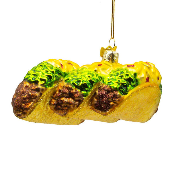 *5.25"NOBLE GEMS GLASS TACOS ORNAMENT