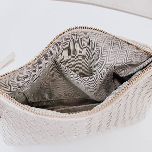 Harper Hobo Woven Shoulder Bag: Brown