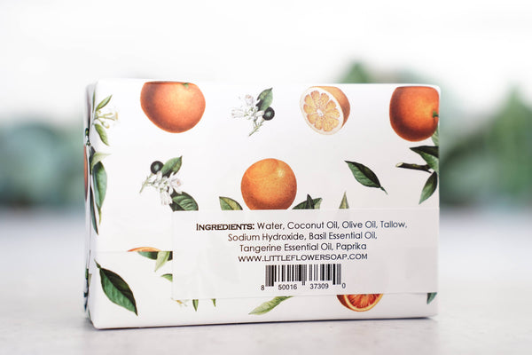 Tangerine Basil Handmade Soap:
