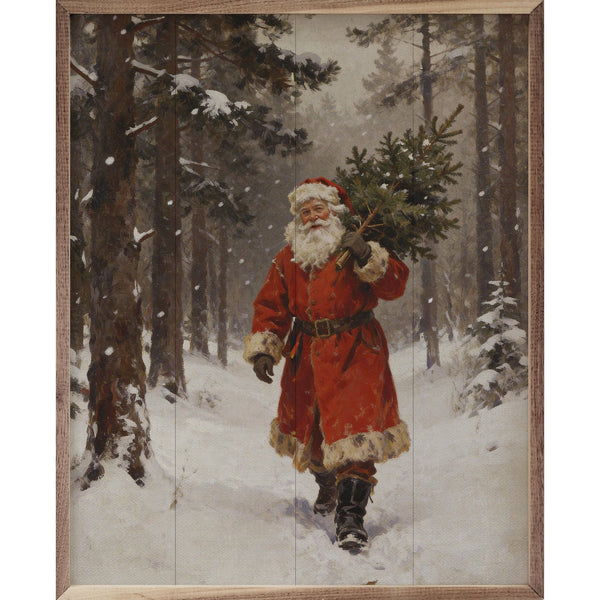 Santa Claus Through The Pines: 24x30