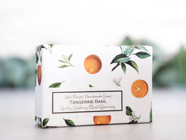 Tangerine Basil Handmade Soap:
