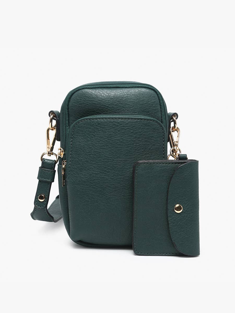 3 Compartment Crossbody w/ Pouch: Hunter Green