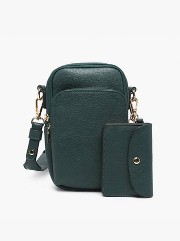 3 Compartment Crossbody w/ Pouch: Hunter Green