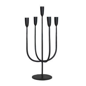 Zinc candelabra, black