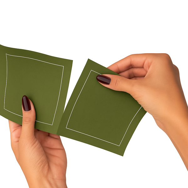 Cotton Cocktail Napkin Roll: Olive (Warm Green)