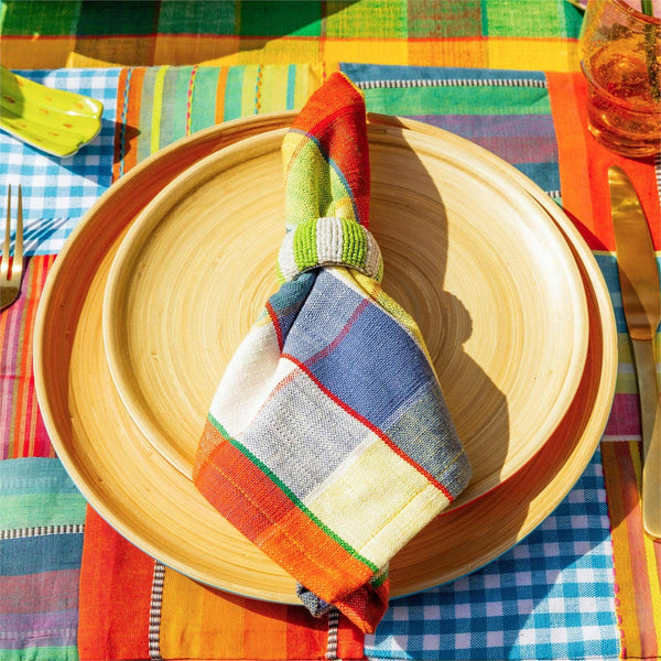 Bright Plaid Cotton Napkin