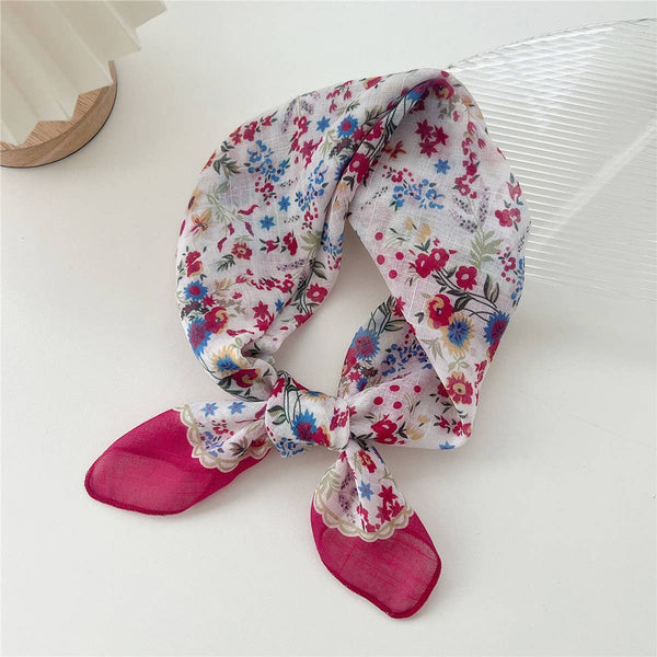Cotton Linen Square Scarf - Breathable Neck Wrap_CWMS0673: TYPE1 / (OS) 3
