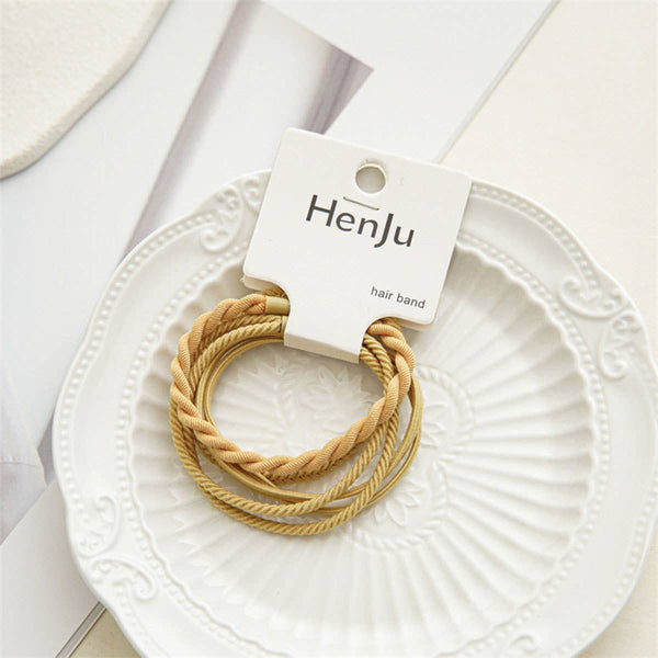 4PCS Braided Elastic Hair Ties Set for Women_CWAHA0334: Beige / (OS) 3