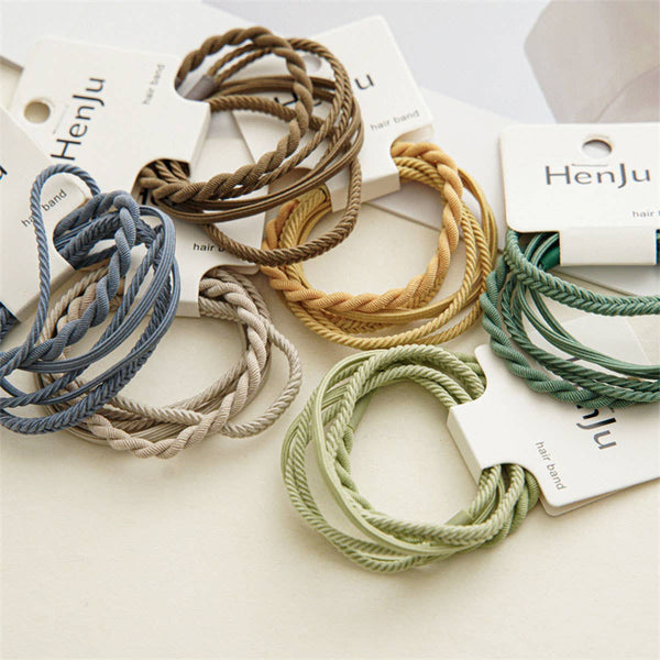 4PCS Braided Elastic Hair Ties Set for Women_CWAHA0334: Beige / (OS) 3