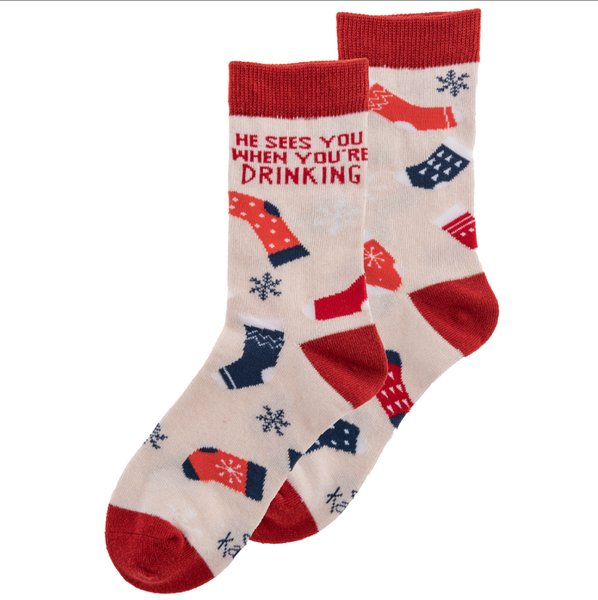 Holiday Socks: White Christmas