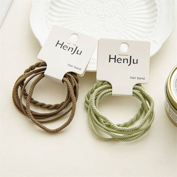 4PCS Braided Elastic Hair Ties Set for Women_CWAHA0334: Beige / (OS) 3