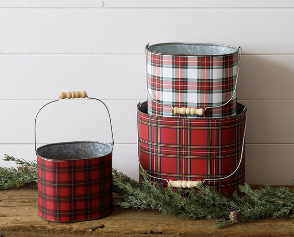 Red Tartan Tin
