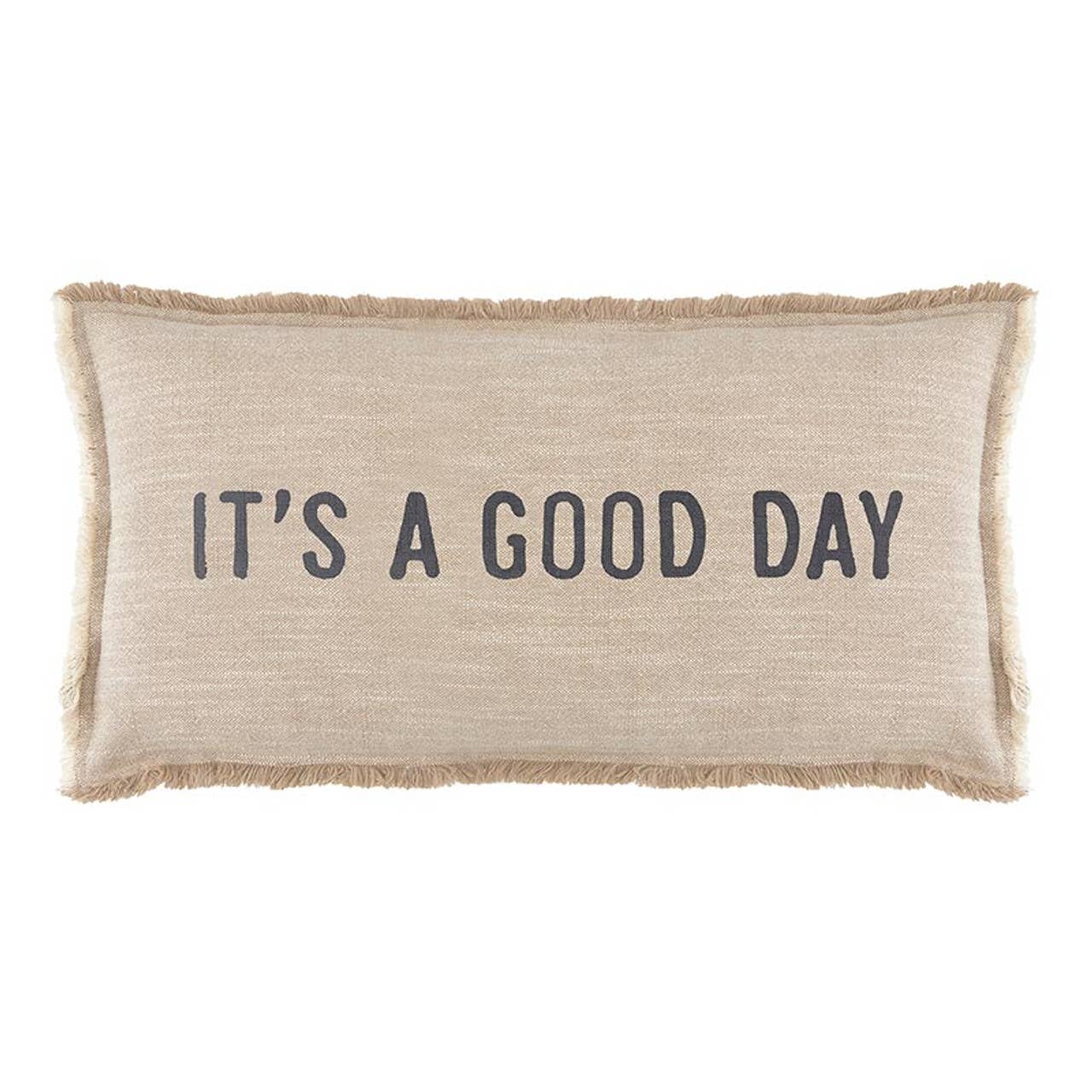 Face to Face Lumbar Pillow - It's A Good Day: Material