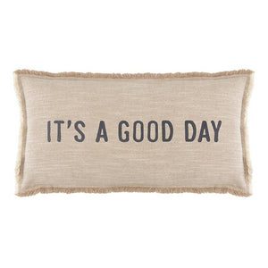 Face to Face Lumbar Pillow - It's A Good Day: Material