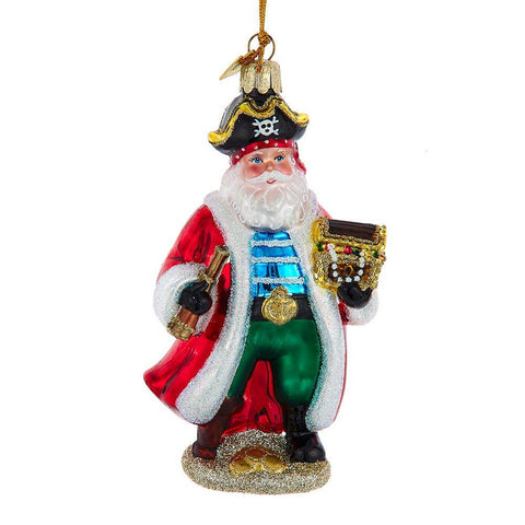 *Noble Gems™ Glass Pirate Santa Orn
