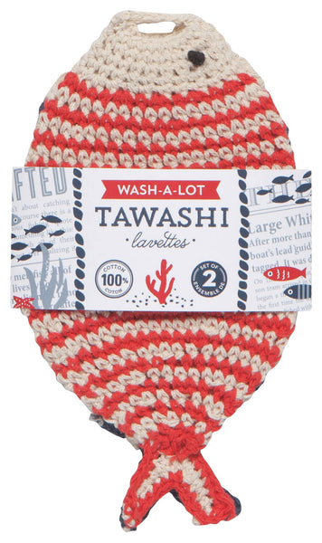 Little Fish Tawashi Crocheted Dishcloths Set of 2