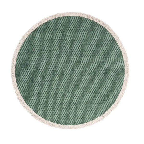 Fringed Solid Round Placemat: Dandelion Yellow