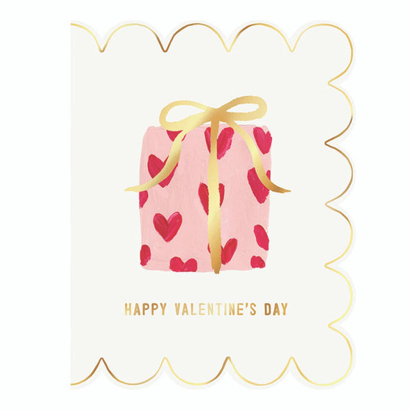 Valentine's Boxed Greeting Cards: Paper / Pine Wood / Pine Box: 6.75" L x 5.5" W x 2" D / Folded Card: 5.5" L x 4.25" W