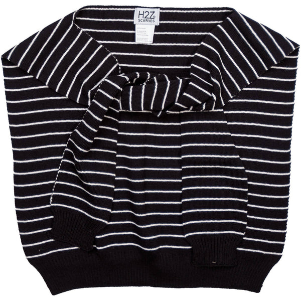 Midnight Stripes Faux Sweater Scarf