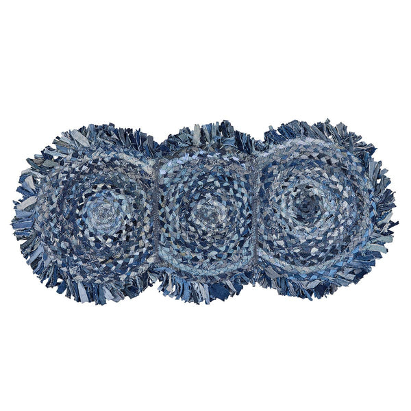 Braided Denim Table Runner 34" L