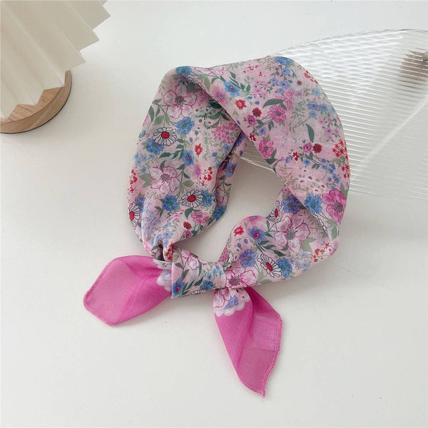 Cotton Linen Square Scarf - Breathable Neck Wrap_CWMS0673: TYPE1 / (OS) 3
