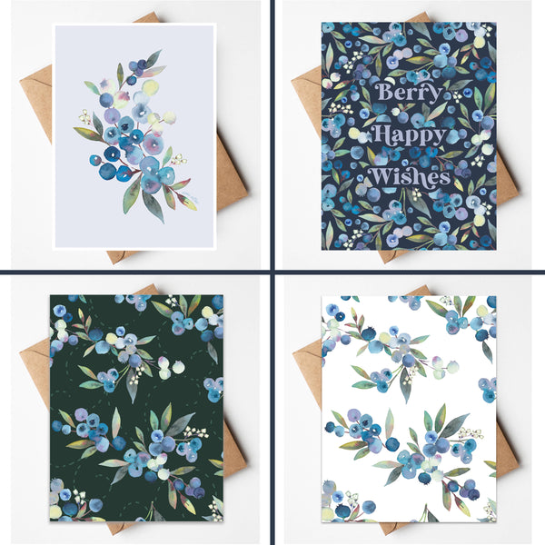 Blueberry Greeting Card