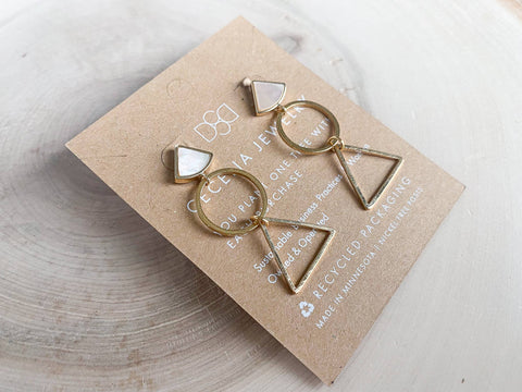 Kayla Shell and Hoop Lightweight Earrings: Shell