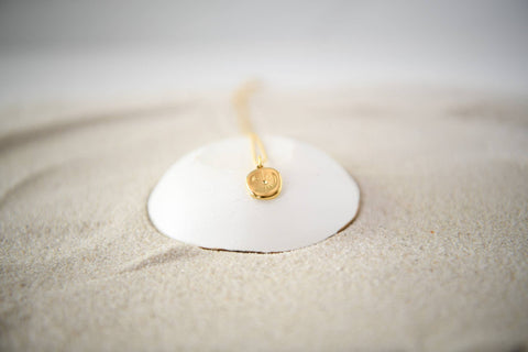 Gold Filled Charm Necklace: Gold Sunburst