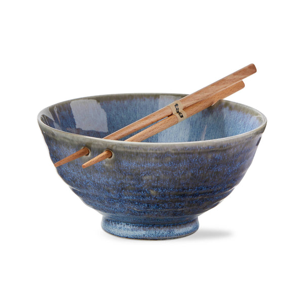 Akira Noodle Bowl Blue Stoneware Everyday