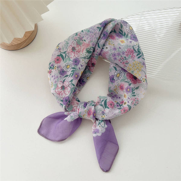 Cotton Linen Square Scarf - Breathable Neck Wrap_CWMS0673: TYPE1 / (OS) 3