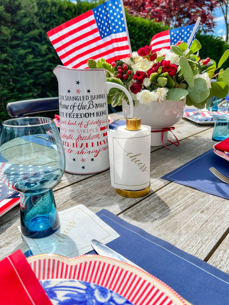 Cocktail Napkin Roll: Gold Salute