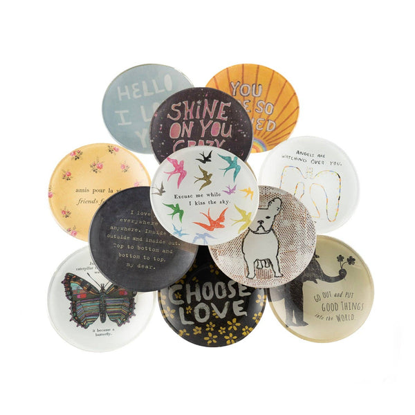 Shine On You Crazy Diamond Mini Round Decoupage Plate - 4"