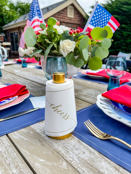 Cocktail Napkin Roll: Gold Salute