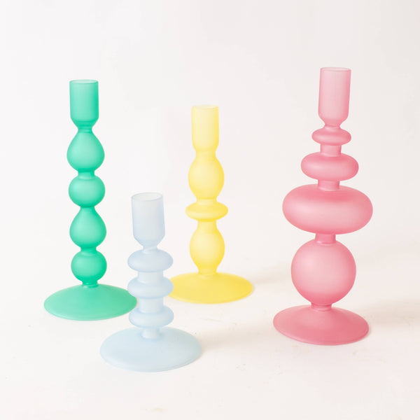 Pastel Glass Taper Holder