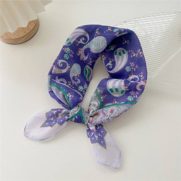 Cotton Linen Square Scarf - Breathable Neck Wrap_CWMS0673: TYPE1 / (OS) 3