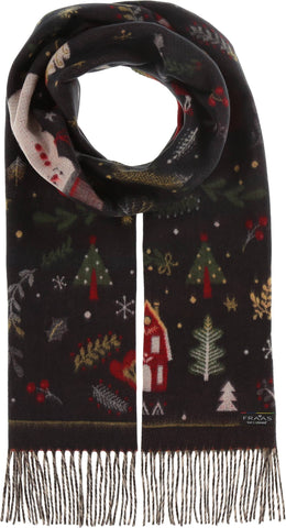 Christmas Cashmink® Scarf: Navy