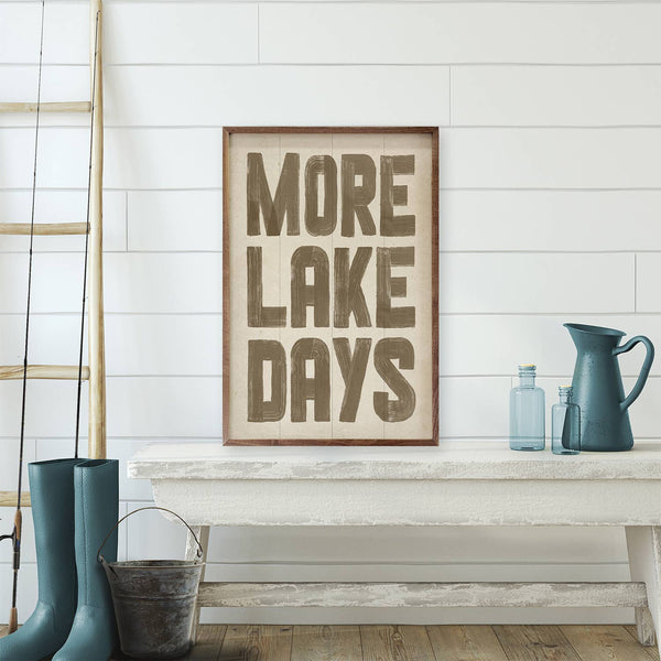 More Lake Days Brown: 16x24