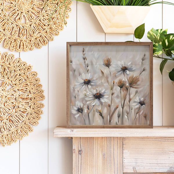 Neutral Daisy Field: 8 x 8 x 1.5