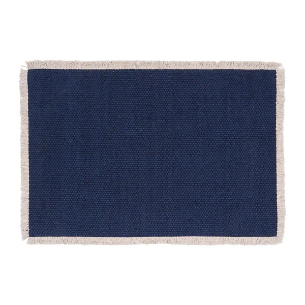 Fringed Solid Placemat: Sea Glass Blue