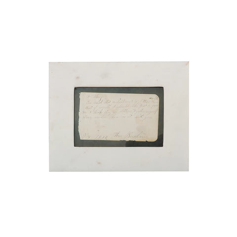 Marble photo frame white