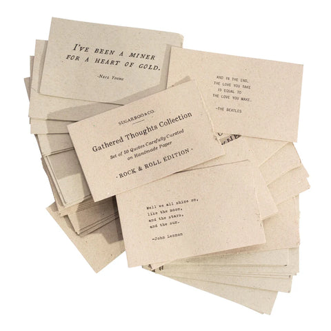 50 Gathered Thoughts of Poetry on Handmade Paper