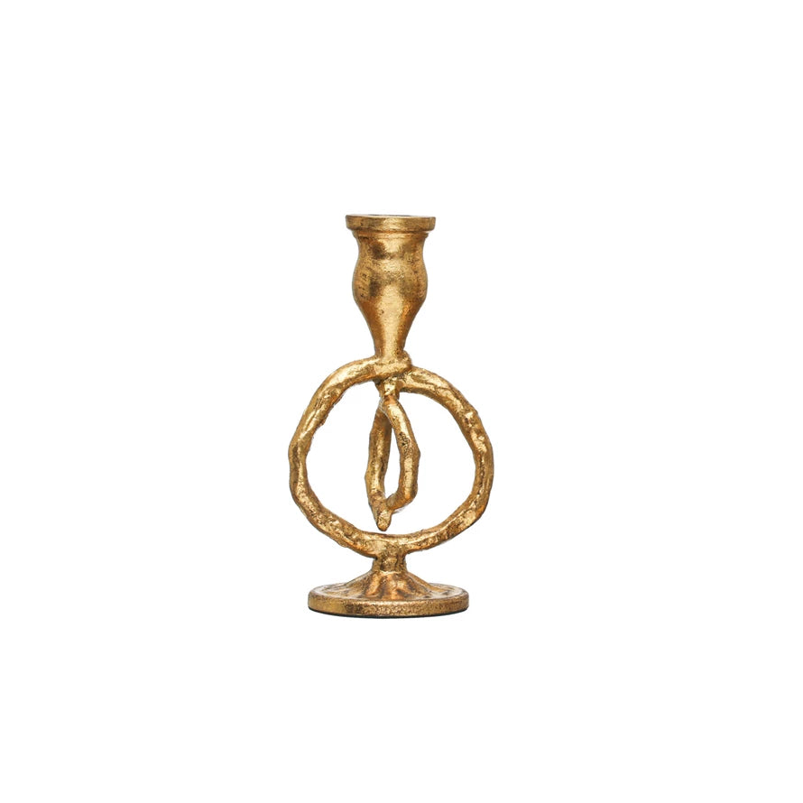 Cast Iron taper holder, gold finish