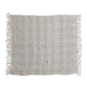 woven cotton throw 60 x 50: