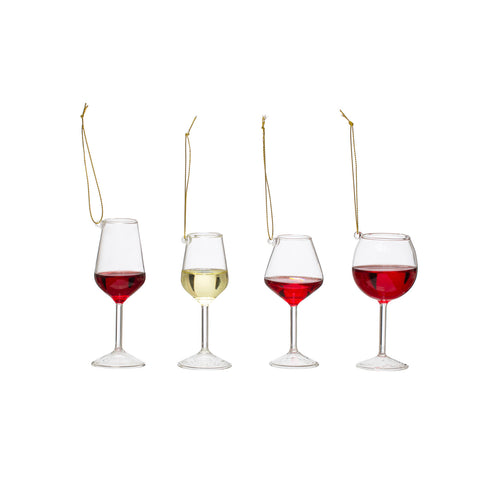 Wine glass ornament