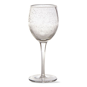 bubble glass tall wine glass - clear