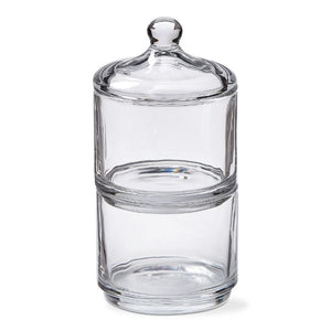 stacking jar with lid - clear