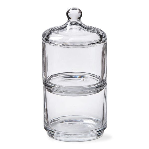 stacking jar with lid - clear