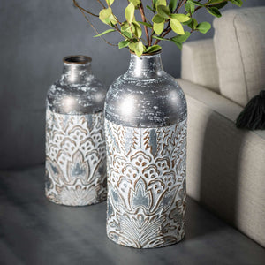 TALL METAL VASE 2 SIZES